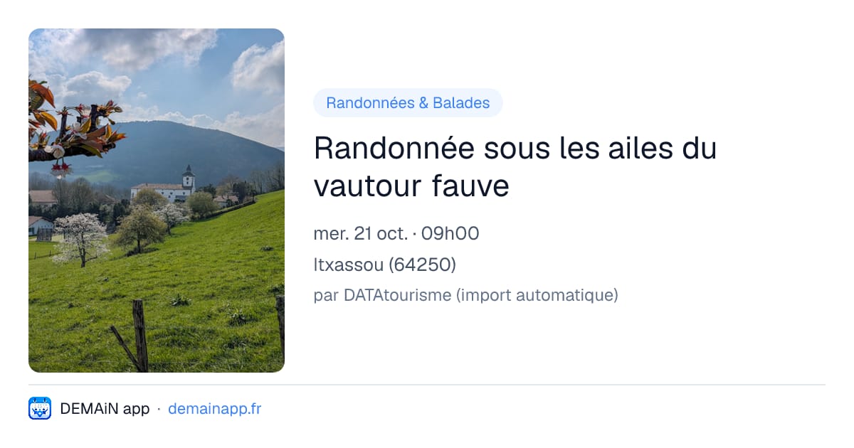 Randonnée sous les ailes du vautour fauve — Itxassou