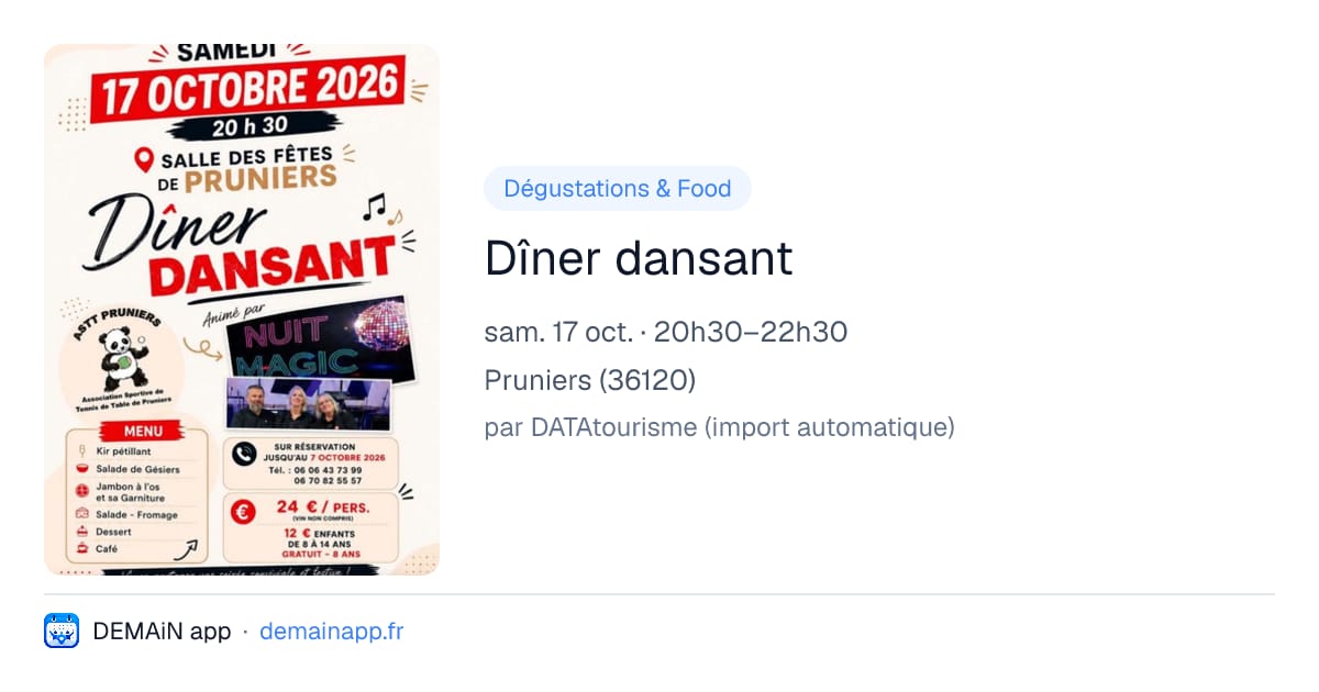 Dîner dansant — Pruniers