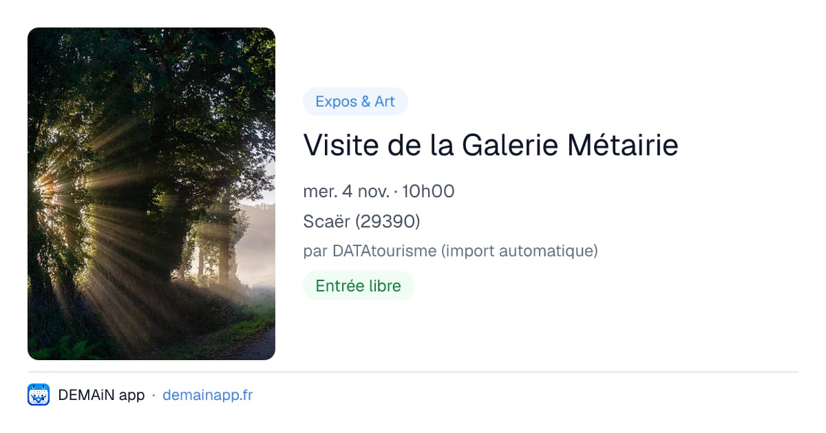 Visite de la Galerie Métairie — Scaër