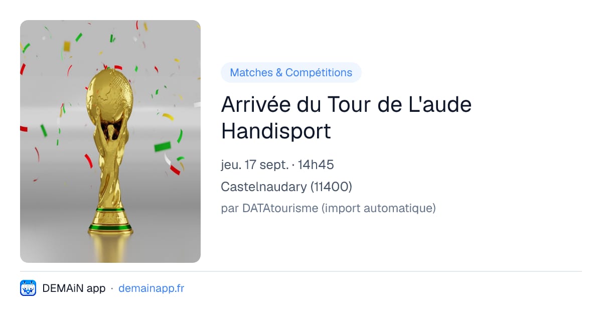 Arrivée du Tour de L'aude Handisport — Castelnaudary