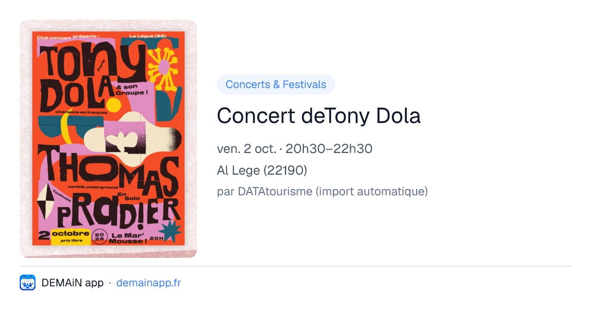 Concert deTony Dola — Al Lege