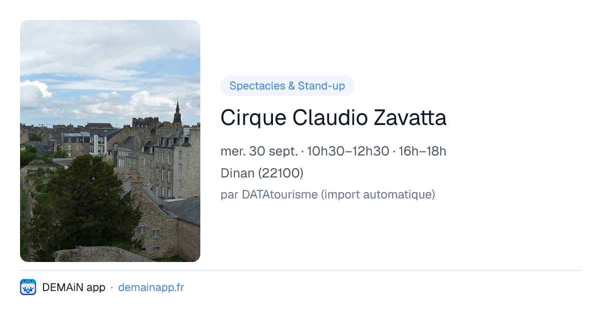 Cirque Claudio Zavatta — Dinan