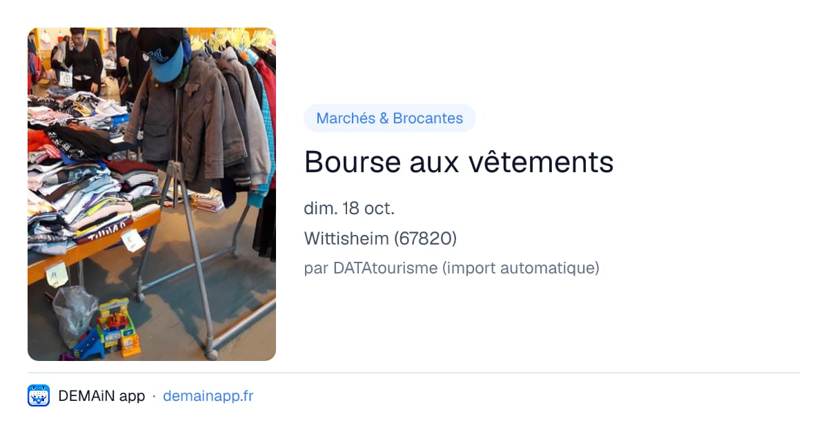 Bourse aux vêtements — Wittisheim