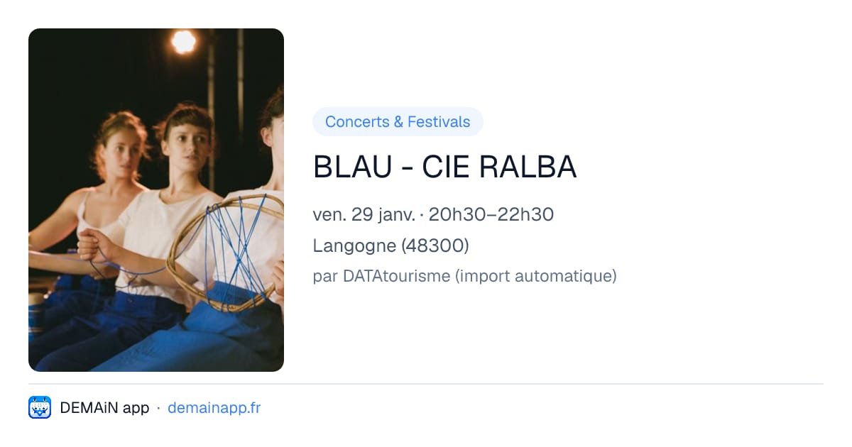 BLAU - CIE RALBA — Langogne