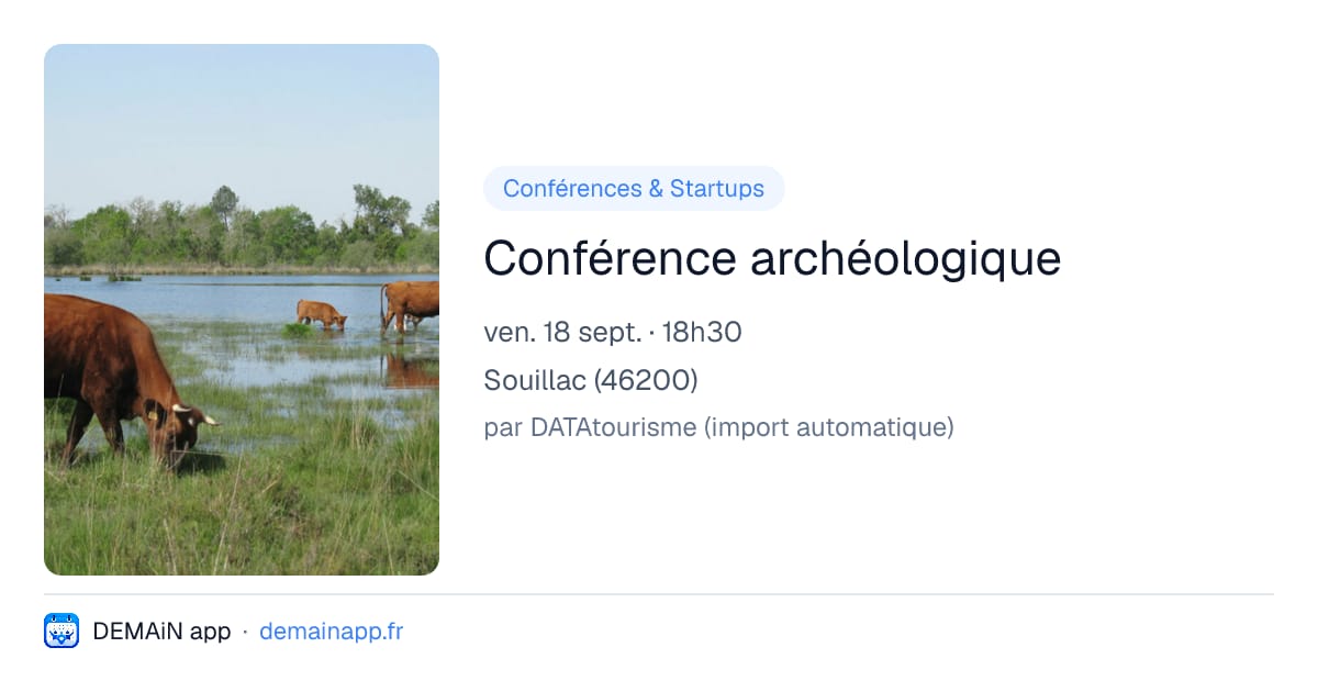 Conférence archéologique — Souillac