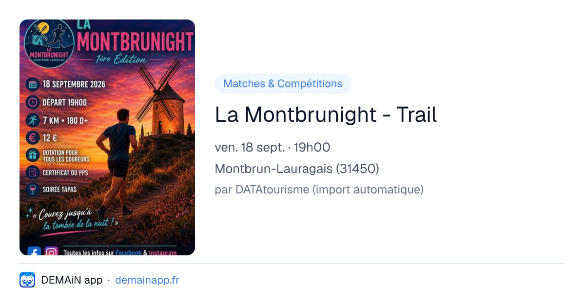 La Montbrunight - Trail — Montbrun-Lauragais