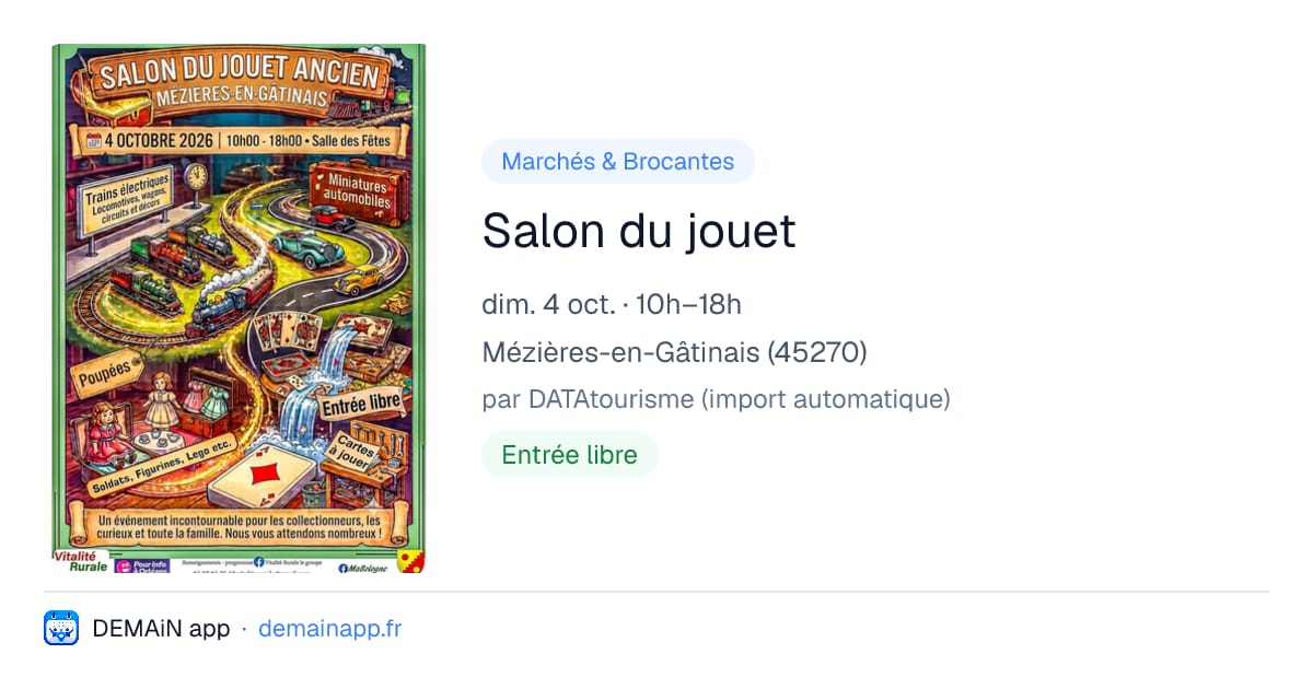 Salon du jouet — Mézières-en-Gâtinais