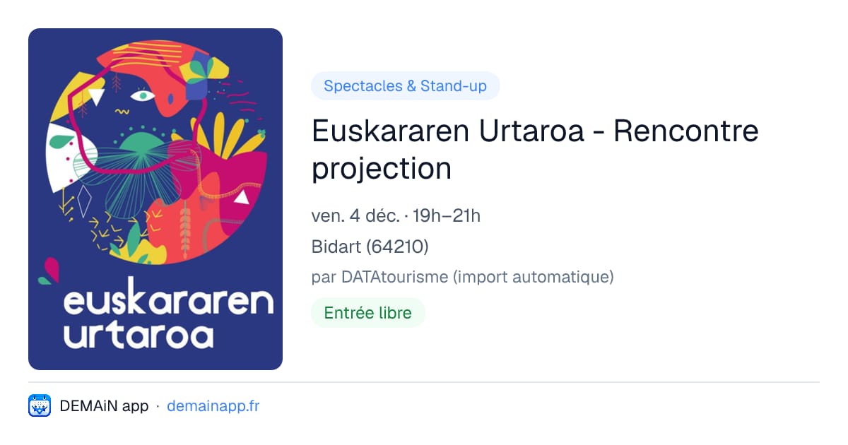Euskararen Urtaroa - Rencontre projection — Bidart