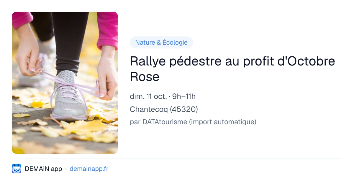 Rallye pédestre au profit d'Octobre Rose — Chantecoq