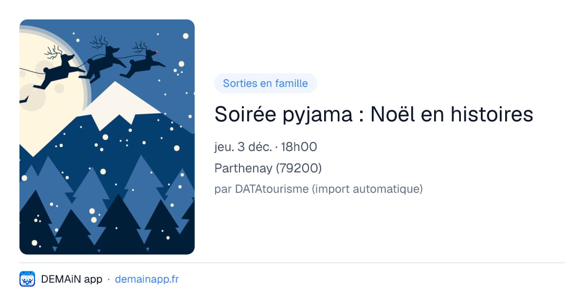 Soirée pyjama : Noël en histoires — Parthenay
