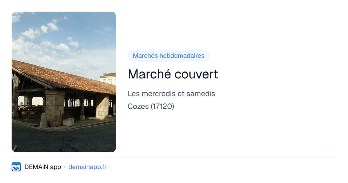 Marché couvert — Cozes