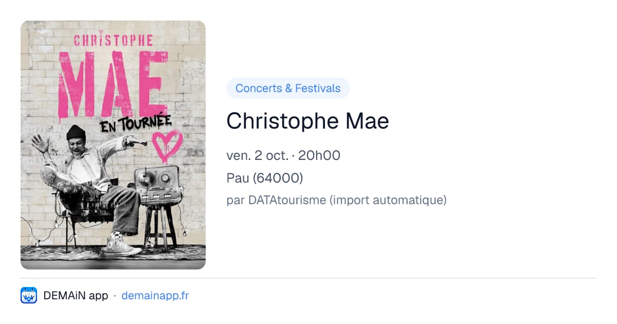 Christophe Mae — Pau
