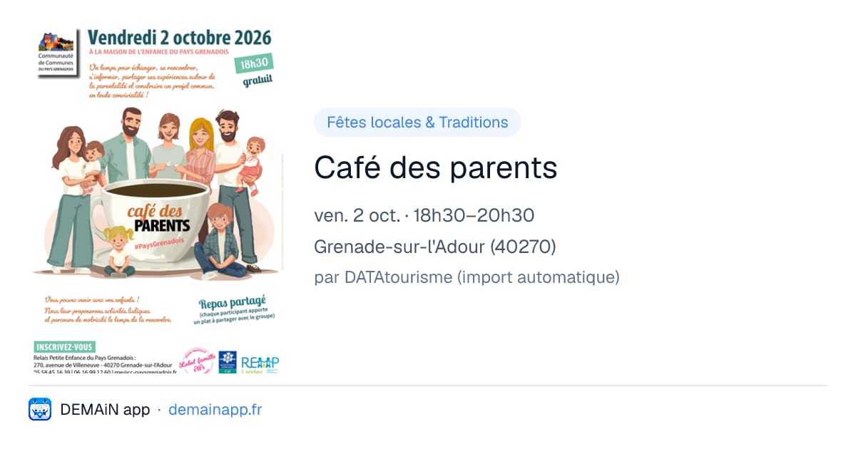 Café des parents — Grenade-sur-l'Adour