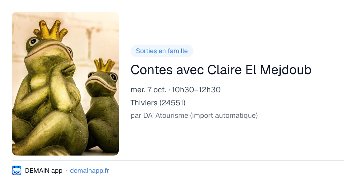 Contes avec Claire El Mejdoub — Thiviers
