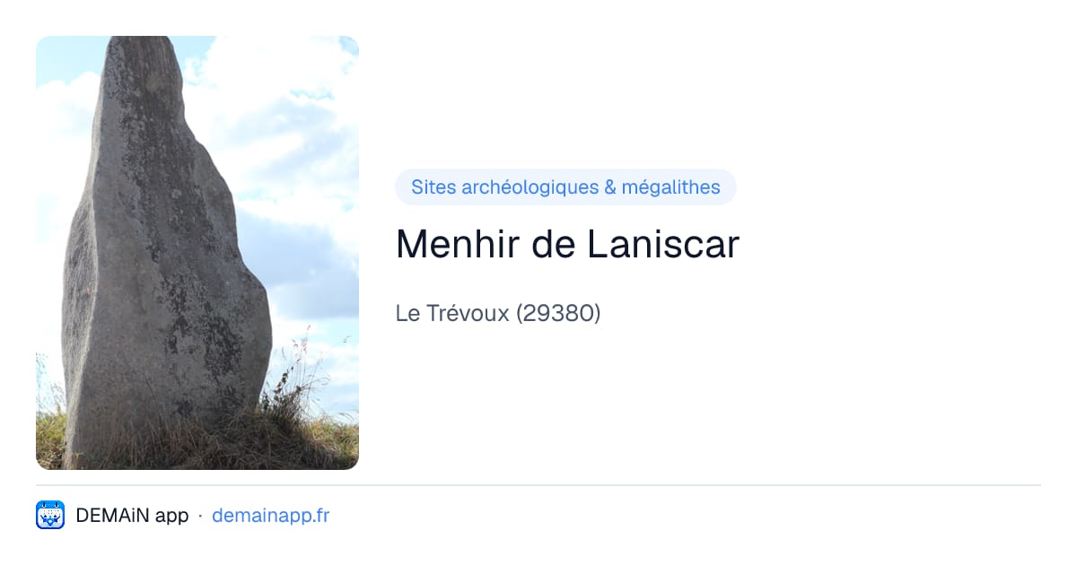 Menhir de Laniscar — Le Trévoux