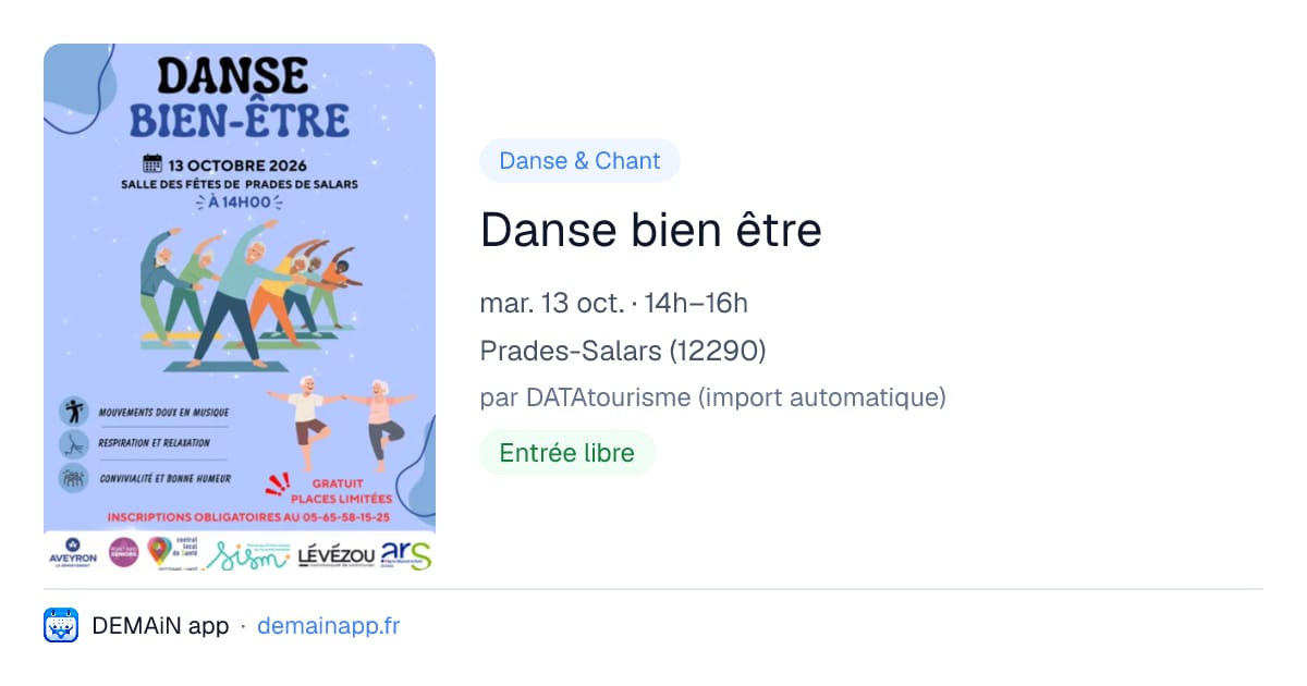 Danse bien être — Prades-Salars