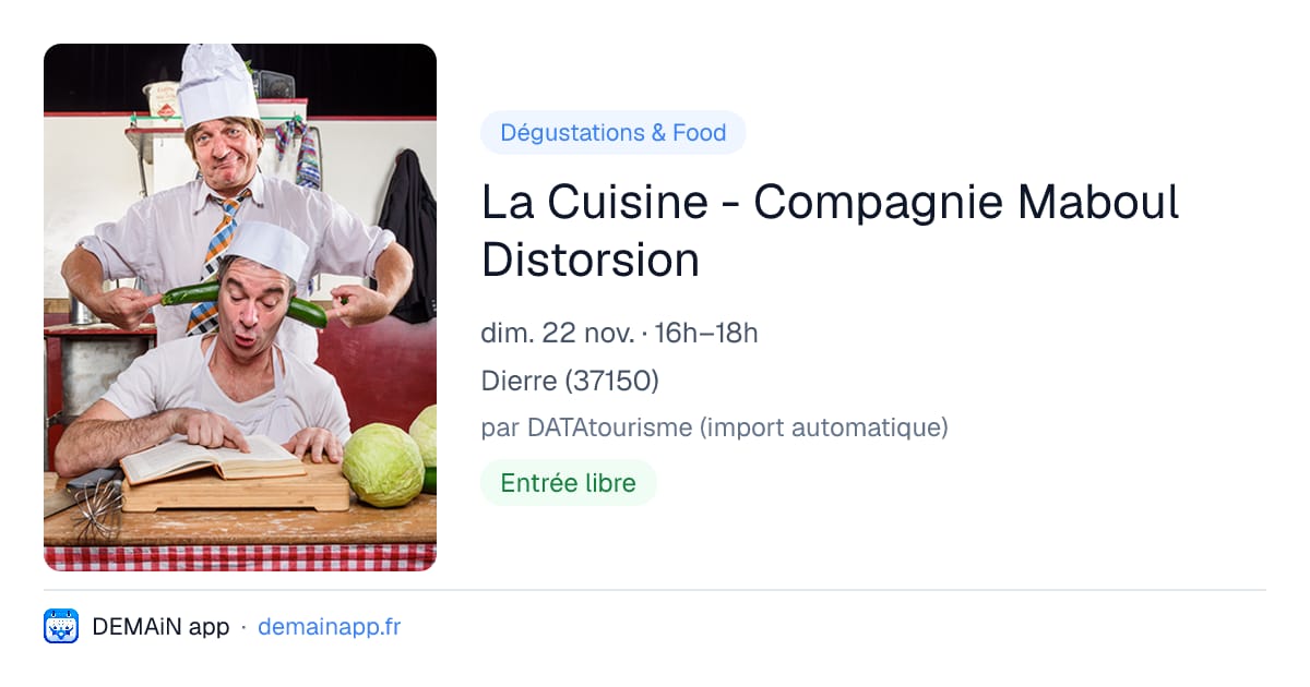 La Cuisine - Compagnie Maboul Distorsion — Dierre