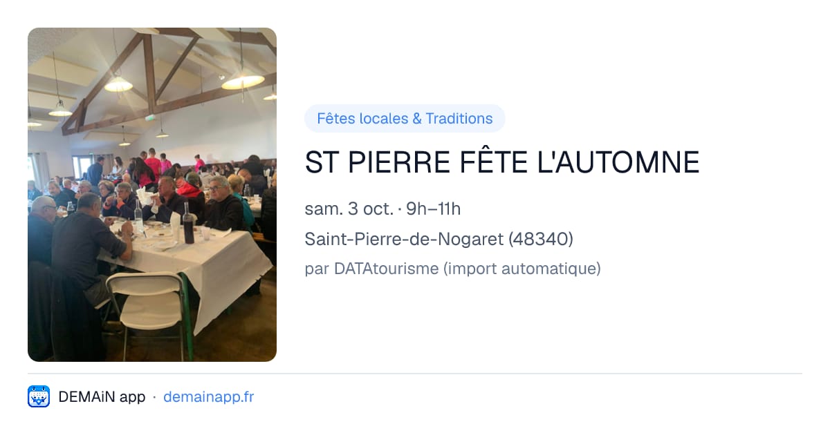 ST PIERRE FÊTE L'AUTOMNE — Saint-Pierre-de-Nogaret