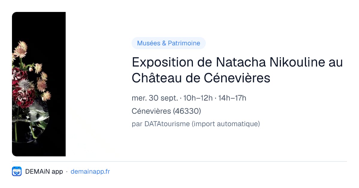 Exposition de Natacha Nikouline au Château de Cénevières — Cénevières