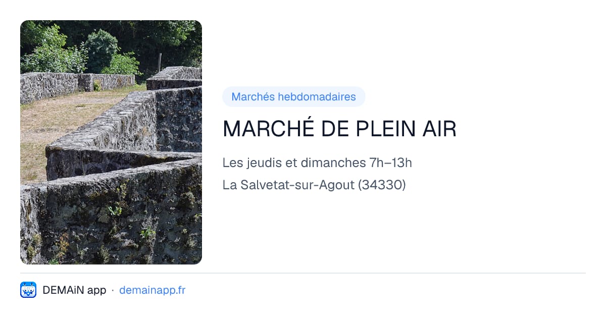 MARCHÉ DE PLEIN AIR — La Salvetat-sur-Agout