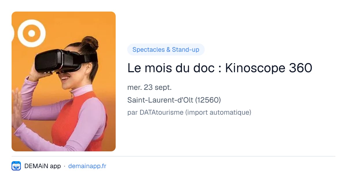 Le mois du doc : Kinoscope 360 — Saint-Laurent-d'Olt