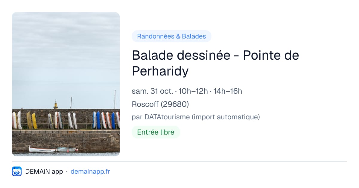 Balade dessinée - Pointe de Perharidy — Roscoff