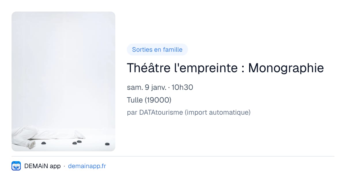 Théâtre l'empreinte : Monographie — Tulle
