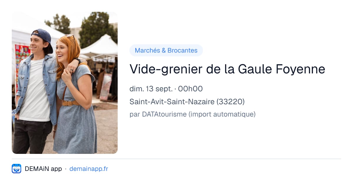 Vide-grenier de la Gaule Foyenne — Saint-Avit-Saint-Nazaire