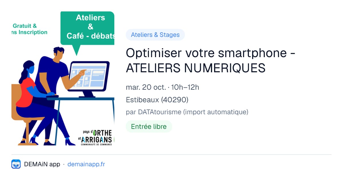 Optimiser votre smartphone - ATELIERS NUMERIQUES — Estibeaux