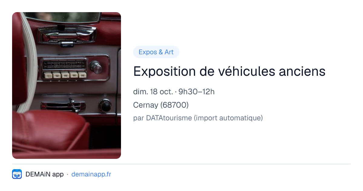Exposition de véhicules anciens — Cernay