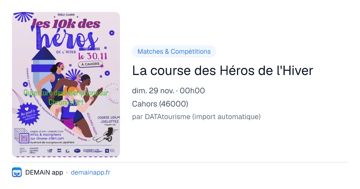 La course des Héros de l'Hiver — Cahors