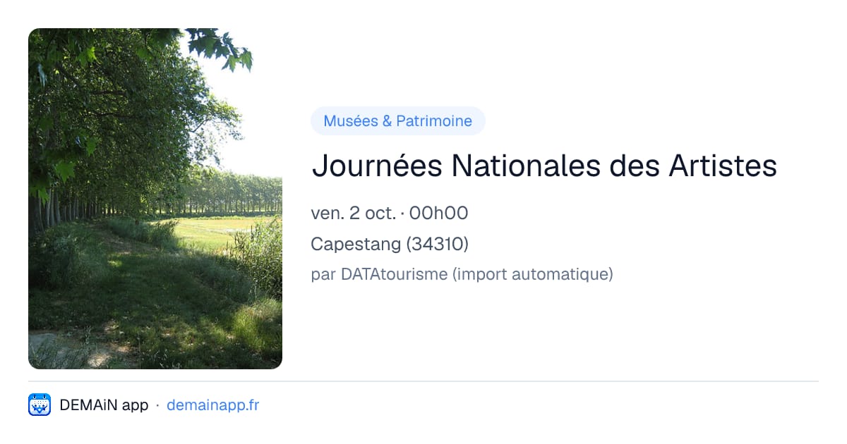 Journées Nationales des Artistes — Capestang
