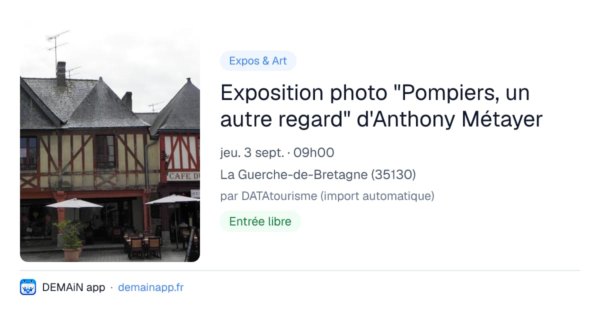 Exposition photo "Pompiers, un autre regard" d'Anthony Métayer — La Guerche-de-Bretagne