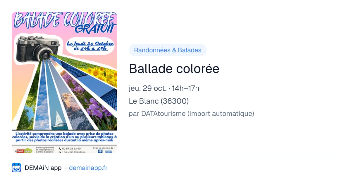 Ballade colorée — Le Blanc