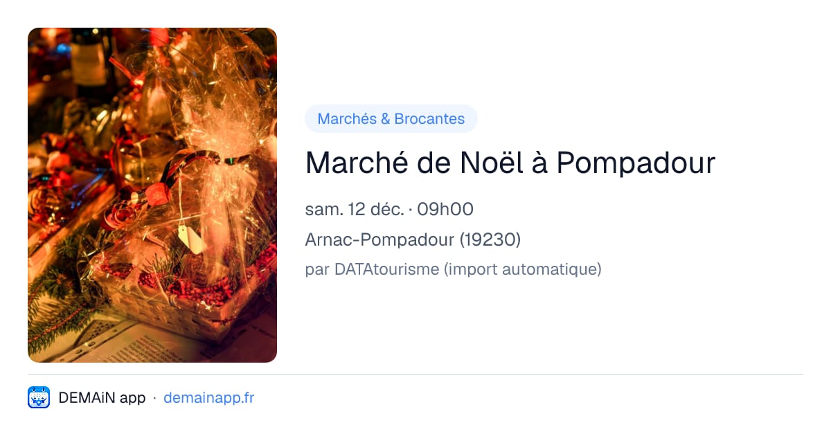 Marché de Noël à Pompadour — Arnac-Pompadour
