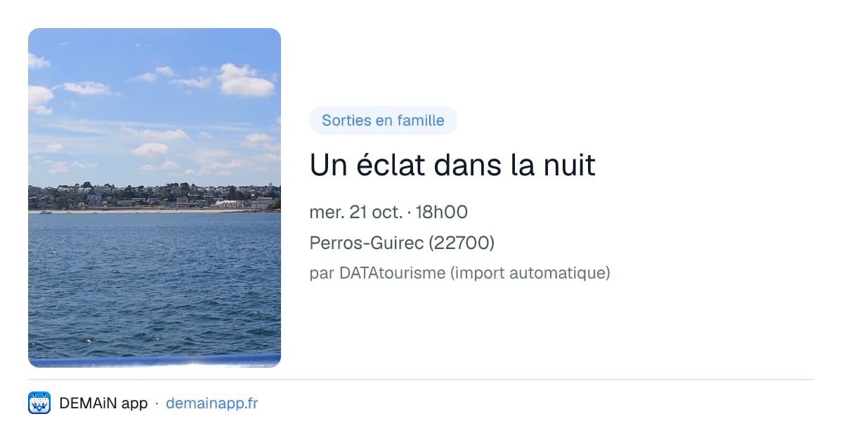 Un éclat dans la nuit — Perros-Guirec