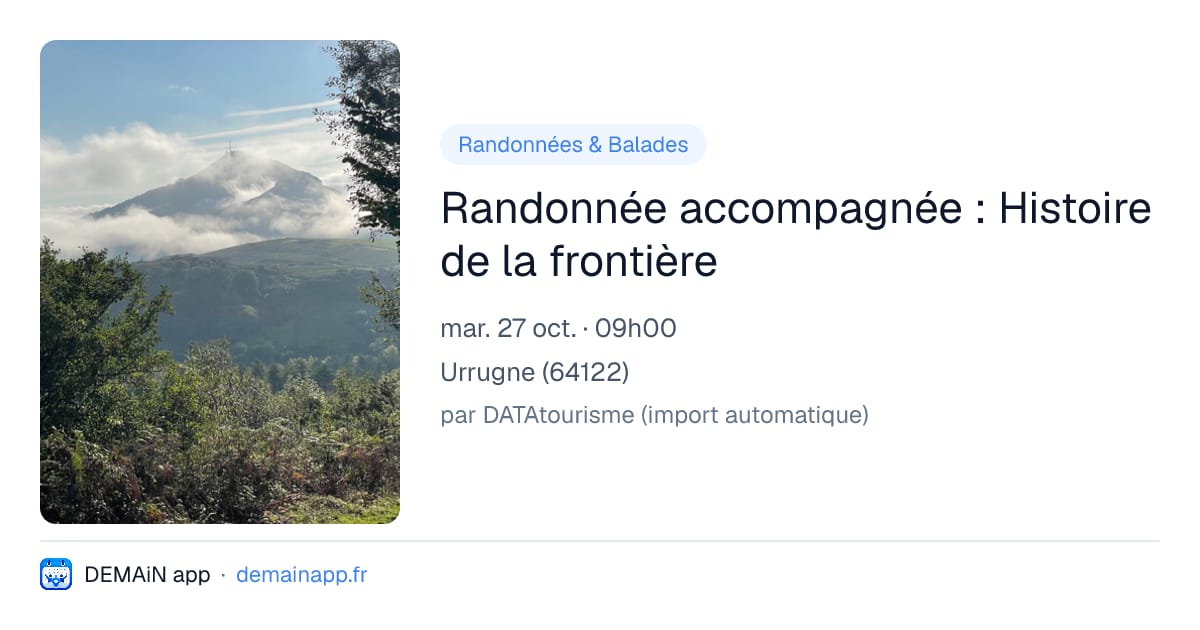 Randonnée accompagnée : Histoire de la frontière — Urrugne