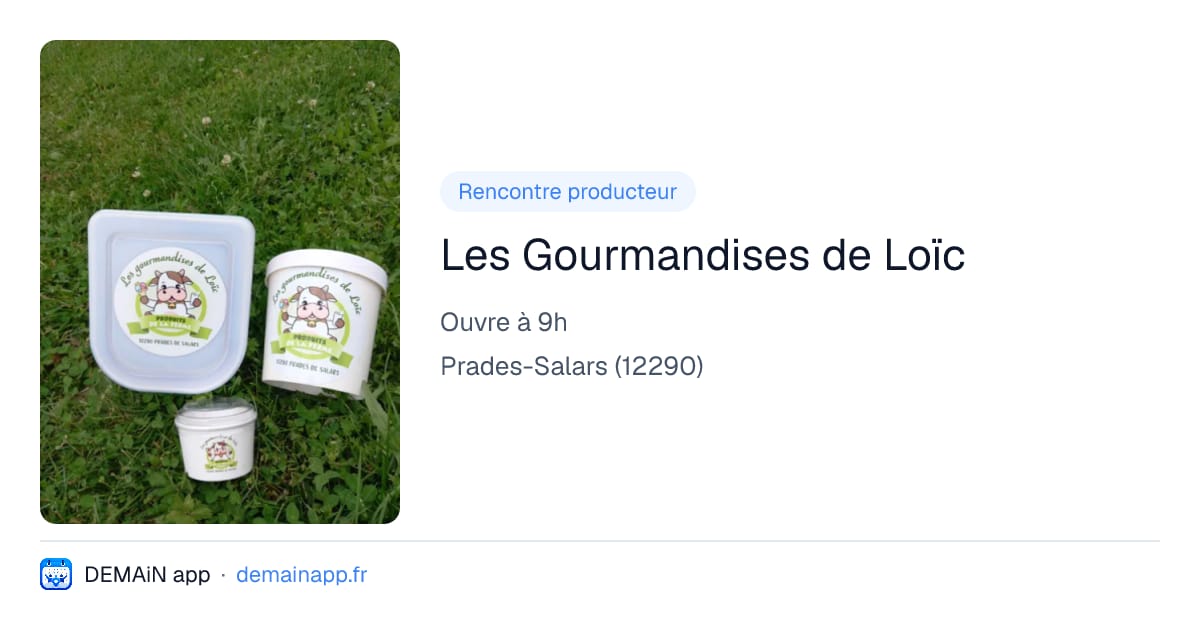 Les Gourmandises de Loïc — Prades-Salars
