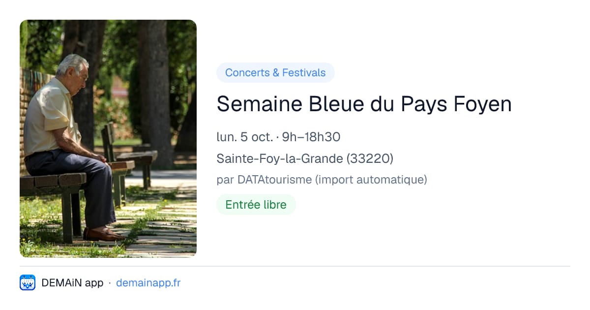 Semaine Bleue du Pays Foyen — Sainte-Foy-la-Grande