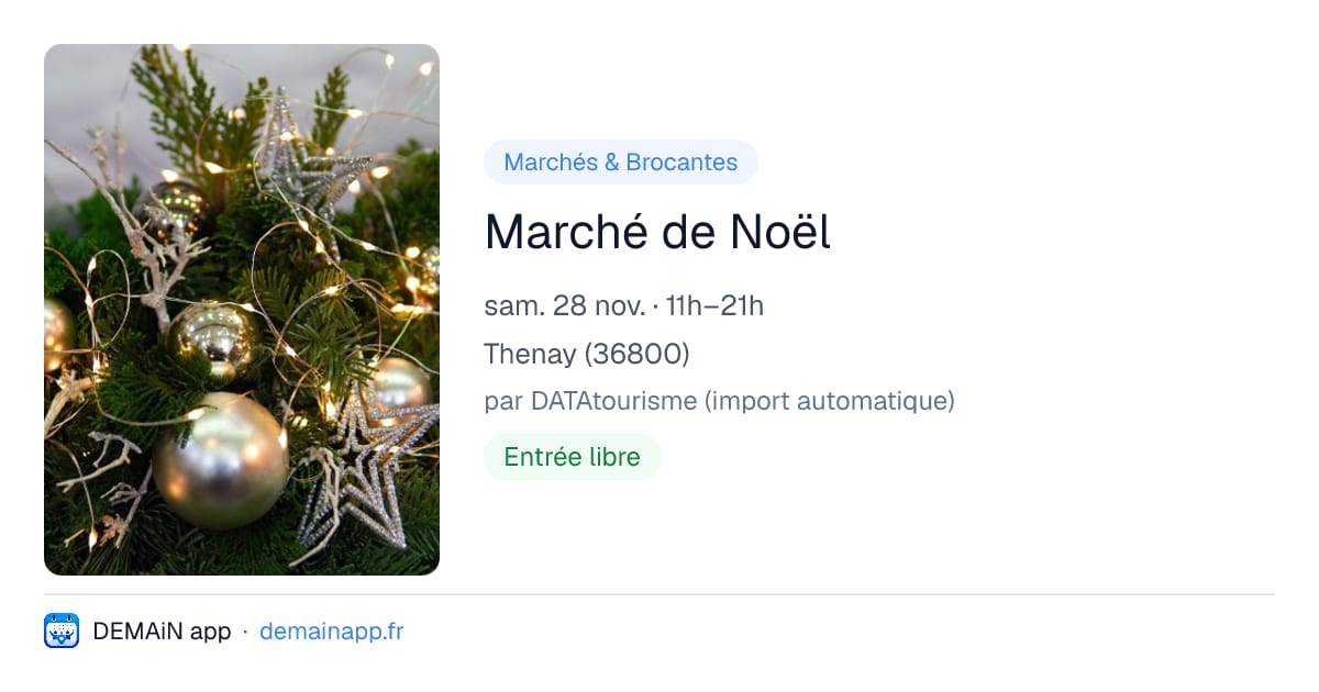 Marché de Noël — Thenay