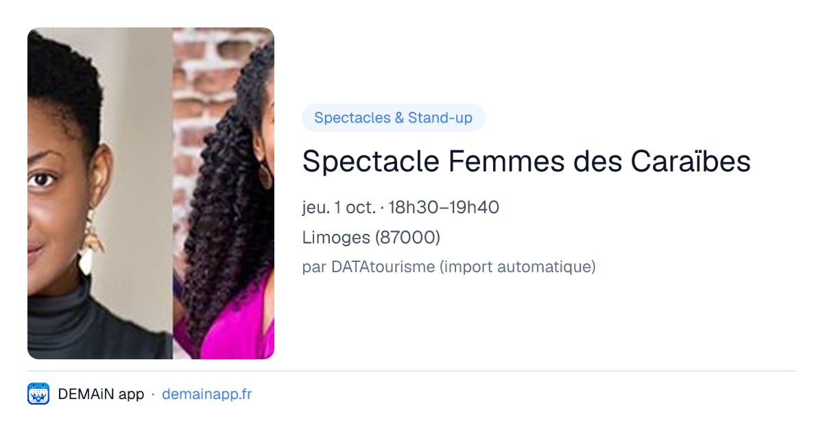 Spectacle Femmes des Caraïbes — Limoges