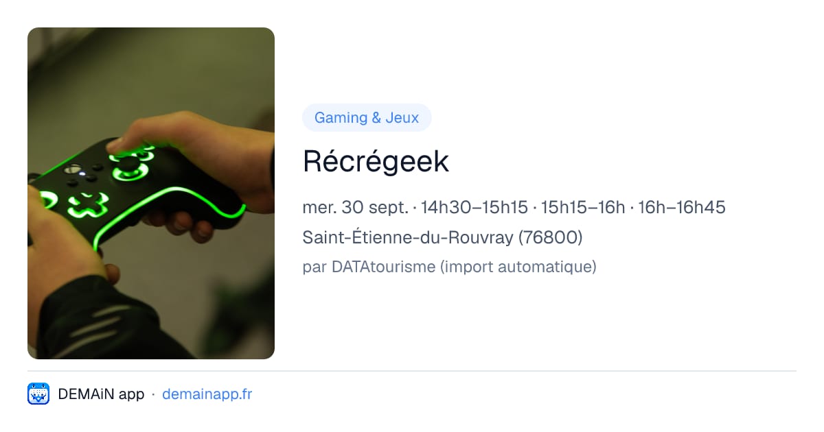 Récrégeek — Saint-Étienne-du-Rouvray