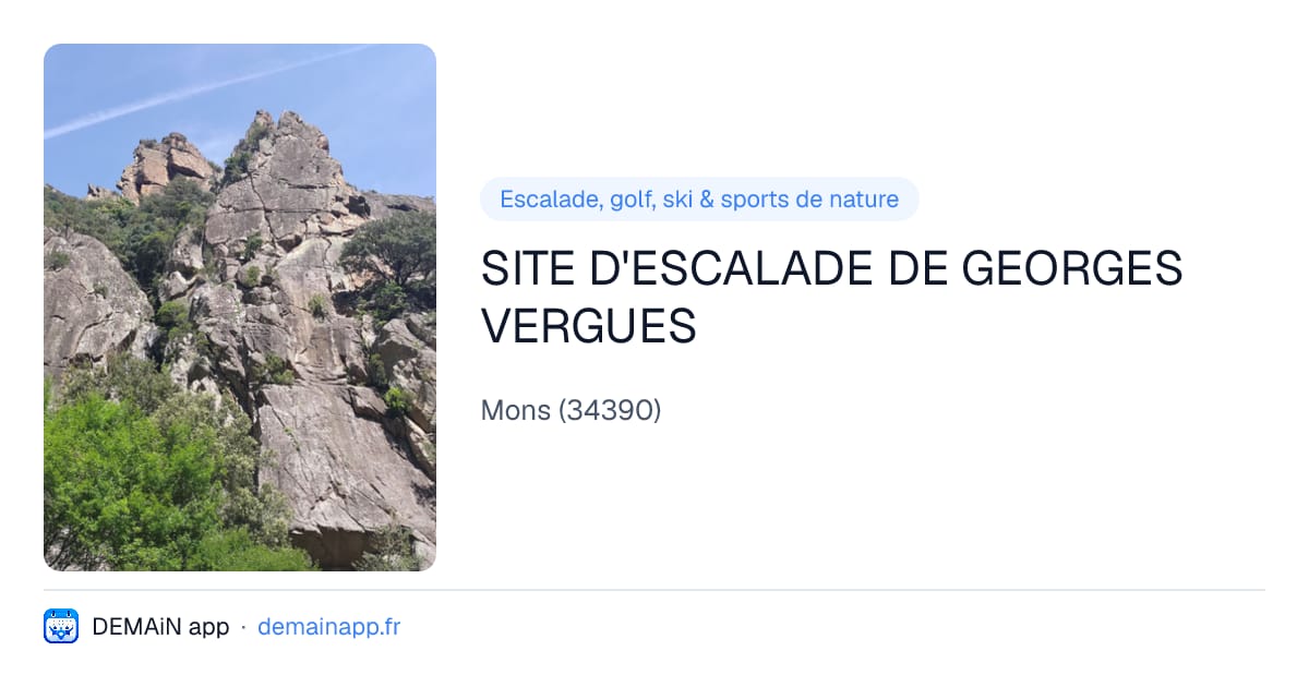 SITE D'ESCALADE DE GEORGES VERGUES — Mons