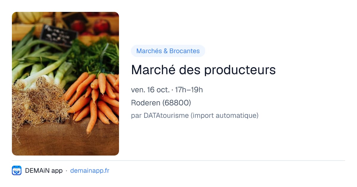 Marché des producteurs — Roderen