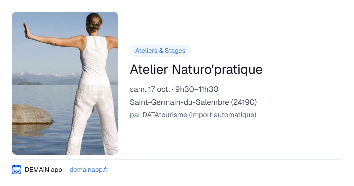 Atelier Naturo'pratique — Saint-Germain-du-Salembre