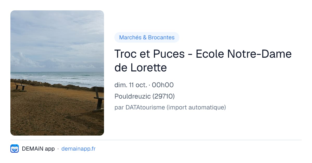 Troc et Puces - Ecole Notre-Dame de Lorette — Pouldreuzic