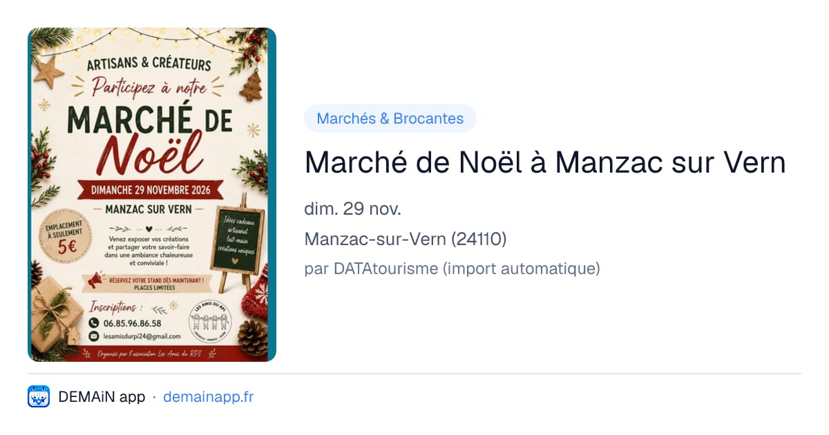 Marché de Noël à Manzac sur Vern — Manzac-sur-Vern