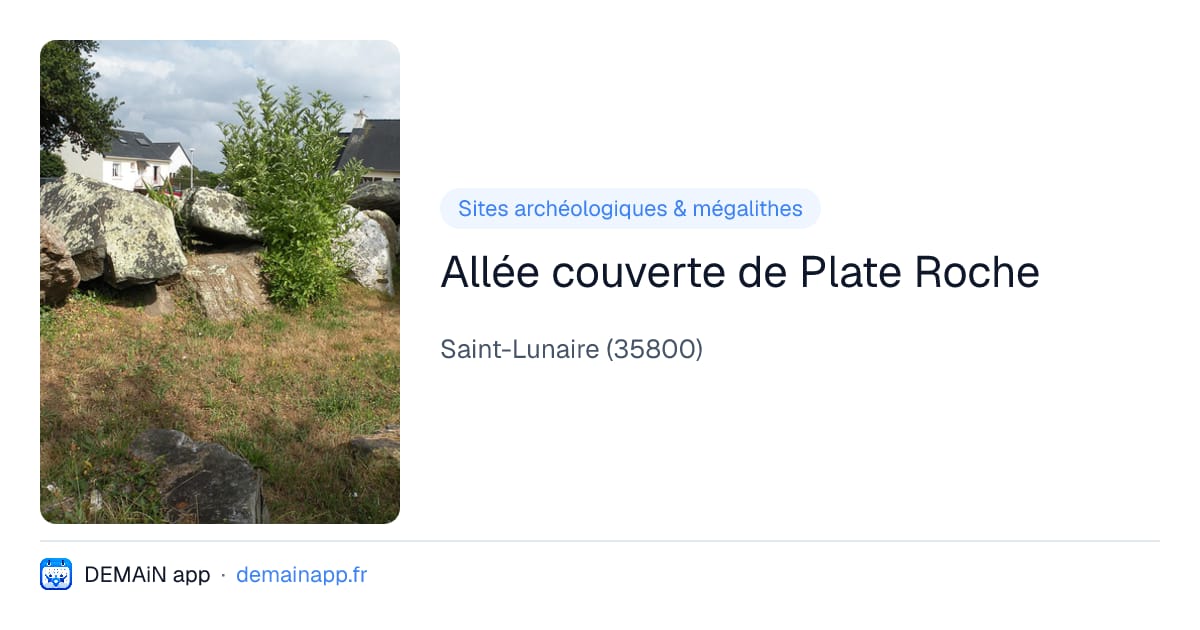 Allée couverte de Plate Roche — Saint-Lunaire