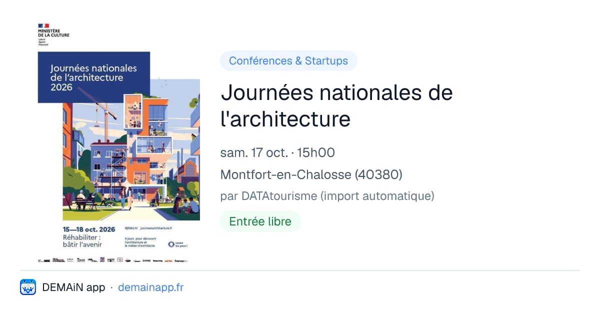 Journées nationales de l'architecture — Montfort-en-Chalosse