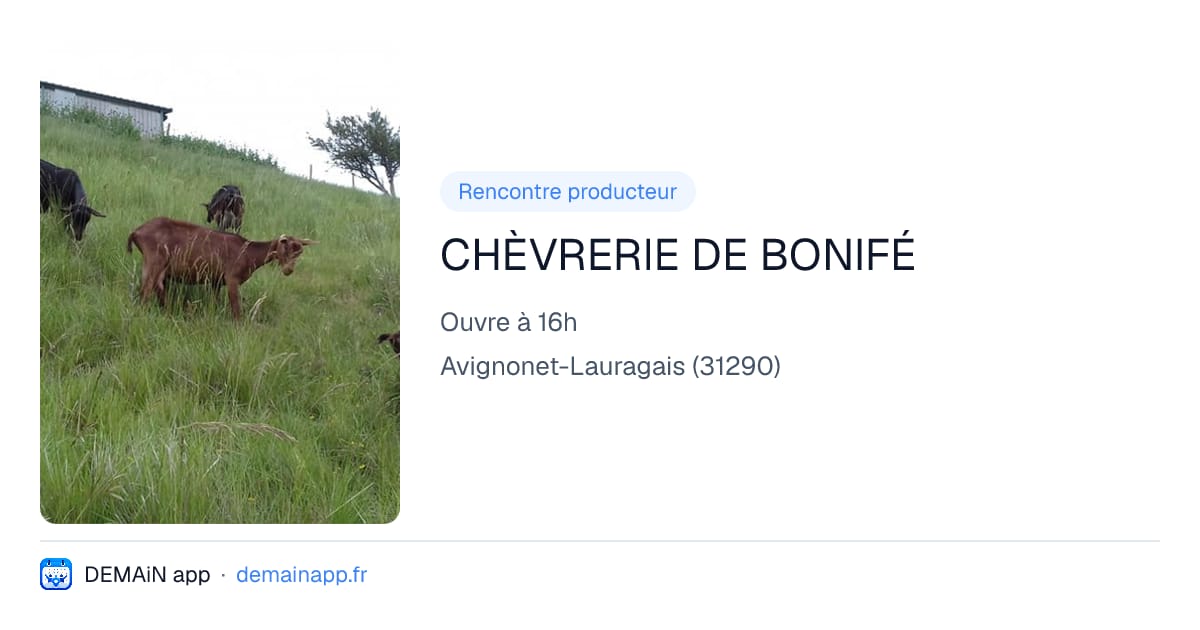 CHÈVRERIE DE BONIFÉ — Avignonet-Lauragais